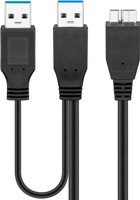 USB 3.0 x2 - micro-B Kabel für Goobay Laufwerke 03m