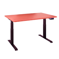 Biurko regulowane Vegard elektryczne dwusilnikowe MDF fioletowo-czerwone