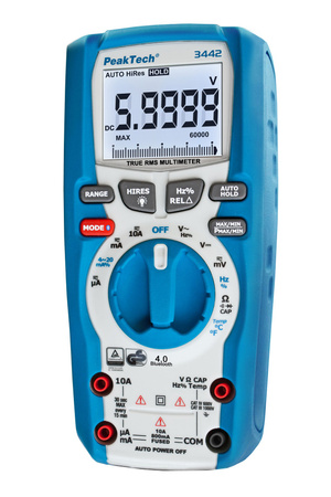 Multimetr cyfrowy BT LCD TruRMS IP67 PeakTech 3442