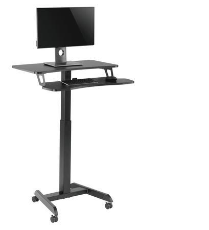 Buddy 03 adjustable table on wheels black