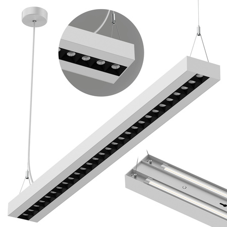 Lampa podwieszana biurowa LED GLOW D24 60W Biała