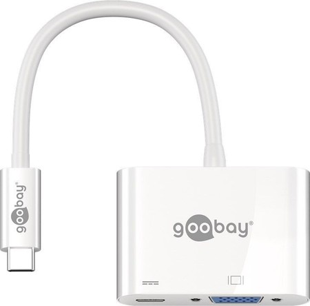 Adaptér USB-C na VGA + USB-C PowerDelivery Goobay