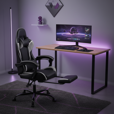Spacetronik Rally 1.0 gaming chair black and gray