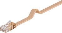 LAN cable Patchcord CAT 6 U/UTP FLAT brown 2m