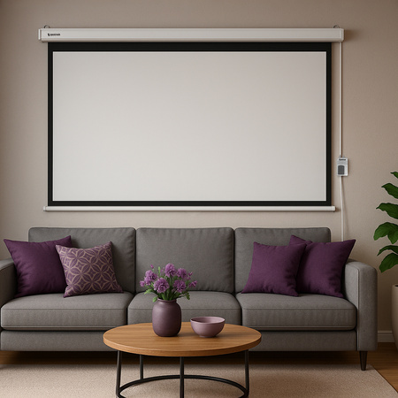 Zestaw ekran elektryczny PVC EASY VIEW uchwyt SPA P01B transmiter