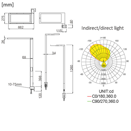 Lampa biurkowa LED narożna GLOW D24 Pro Biała