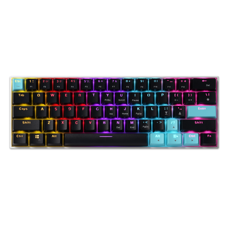 Drátová mechanická klávesnice Delux KM36 RGB černá/modrá