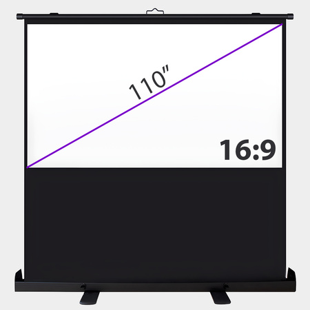 Ekran Projekcyjny Podłogowy Rozwijany 110" 4k 16:9