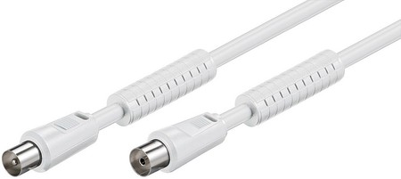 IEC TV connector GN/WT Goobay EKRAN white 35m