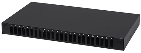 Przełącznica 19" 1U 24xSC Duplex Czarna stała