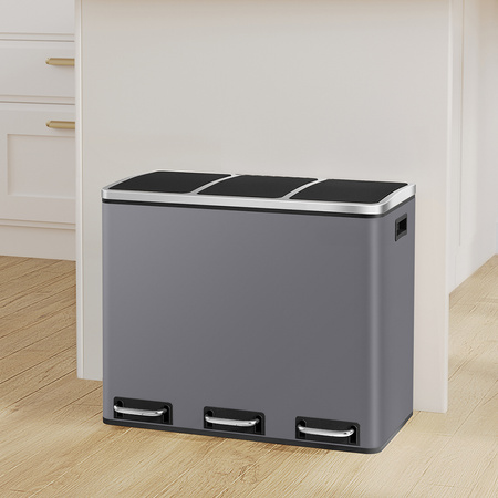 Funky Trash Can Gray Black Spacetronik Potrójny