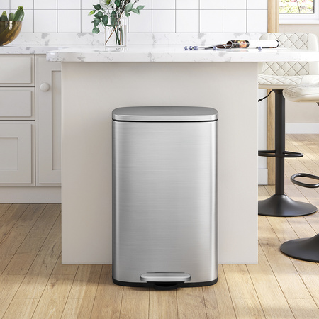 Funky Trash Can Silver Gray Spacetronik Pojedynczy