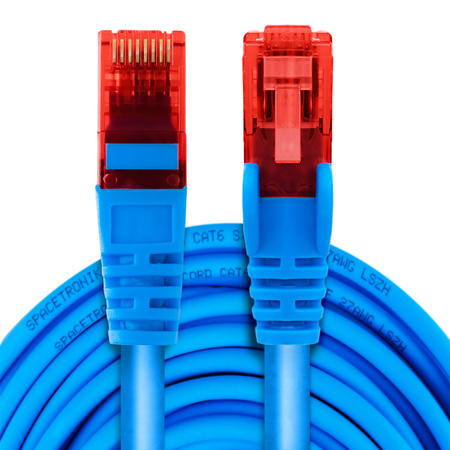 RJ45 CAT 6 U/UTP AWG24 modrý 30 m kábel