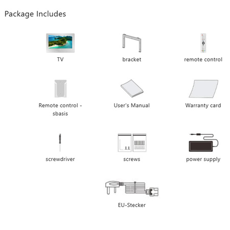 Telewizor lustro naścienne łazienkowe 24" Smart TV