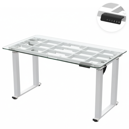 Stelaż biurka elektrycznego SPE426W 4 nogi 71–118 cm biały 100kg udźwigu