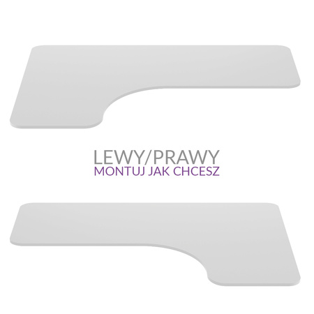 Eckschreibtisch 160x110x60x18 cm Weiß L