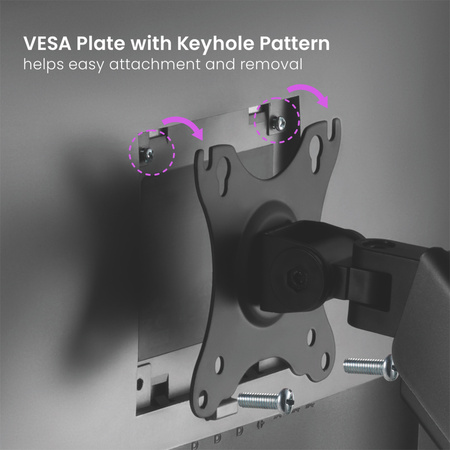 Pružinový nástenný držiak na dva monitory SPA-WG112