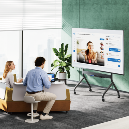 Mobilny Stojak TV SPET05G z Elektryczną Regulacją dla Ekranów 55–90 cali