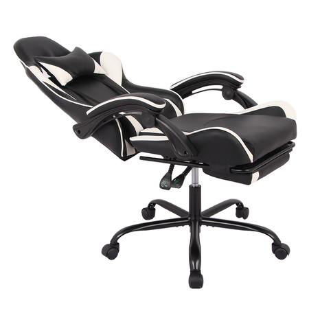 Spacetronik Rally 1.0 gaming chair black and white
