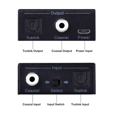 Konwerter 2-way Digital Audio Coax & Toslink HDC09