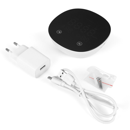 Bezdrátový detektor oxidu uhelnatého CO2 s LED ZB-DC02 3v1