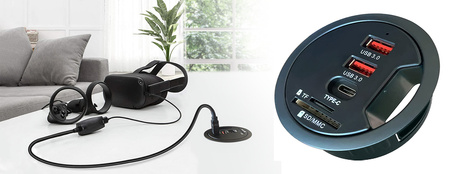 Okrúhla stolová zásuvka Spacetronik SPS-R0D5B