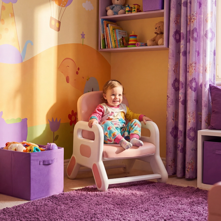 Zestaw mebli dziecięcych Spacetronik – stolik SPEX201 i krzesełko SPC-XD-22 różowy