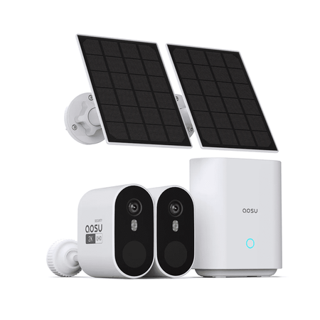 Set of 2 Tuya Aosu SL-C7P-2H Solar Cameras