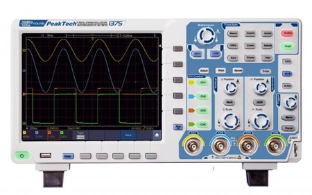 PeakTech 1375 digitálny 4-kanálový AiO 100MHz osciloskop