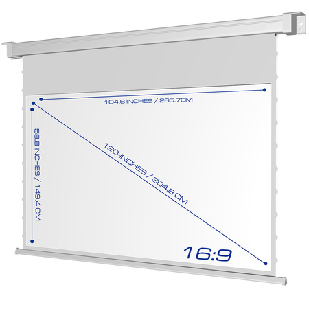 Elektryczny Ekran Projekcyjny SST Ścienny 120"