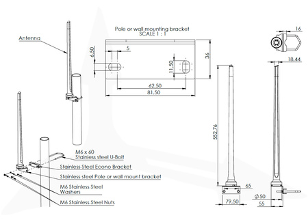 Poynting OMNI-121 wideband omnidirectional antenna