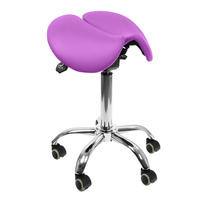 Ergonomic adjustable hocker SELLA purple