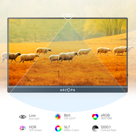 Monitor przenośny ARZOPA A1 Gamut – 15,6" Full HD