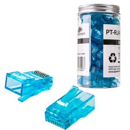 Přímý průchozí konektor RJ45 cat.6 UTP PT-RJ456UB-1 100ks