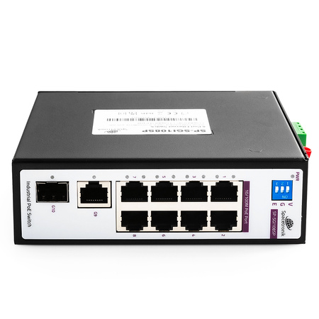 SWITCH 8portový SP-SGI108SP Priemyselný PoE SFP