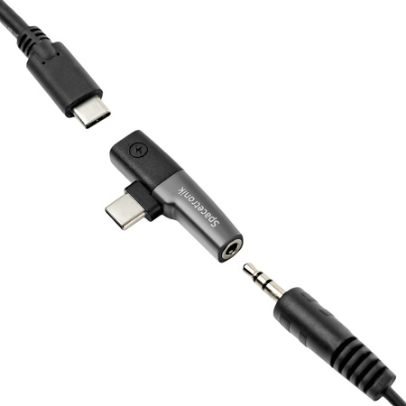 Adaptérový kábel USB-C na Jack 3,5 mm s USB-C SPU-A28