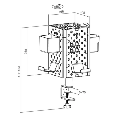 Halterungszubehör perforierte Platte SPB-154B