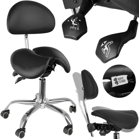 Ergonomiczny hoker regulowany SELLA czarny