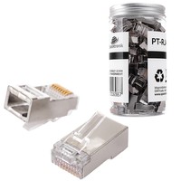 RJ45 cat5e pass-through connector FTP PT-RJ455FT-0 100pcs