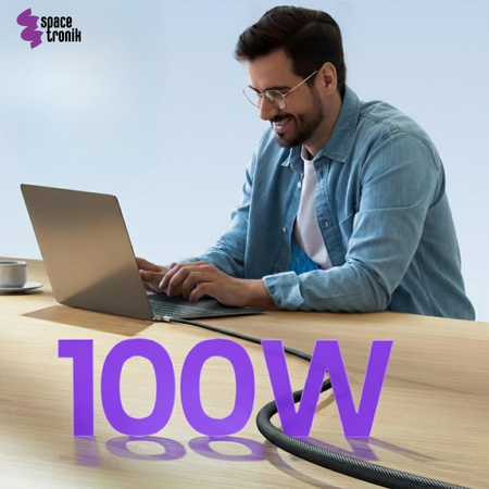 Kabel LED silikonowy USB-C do USB-C E-marker 1m