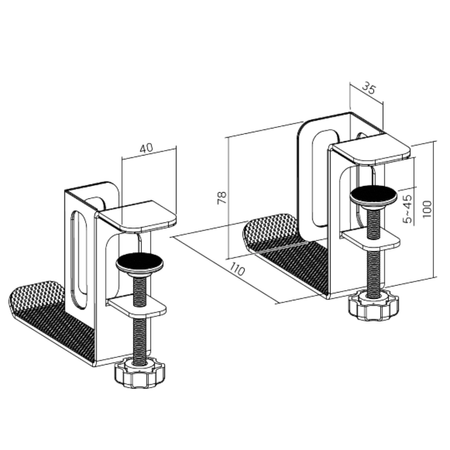 Uchwyt Podbiurkowy 2w1 SPB-026B na Laptopa i Słuchawki - Zorganizuj Swoje Stanowisko Pracy
