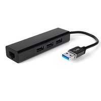 Multiportový USB HUB pro 3 USB + RJ45 SPU-M06 černý