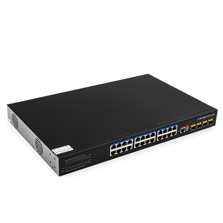 SWITCH 24x PoE+ GS5024PS4 400W 4x SFP +RJ  Layer 3