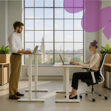 Biurko elektryczne Spacetronik SPEO111WL Moris 80×60 cm