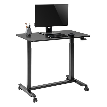 Buddy 04 adjustable table on wheels black