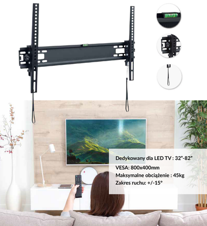 Uchwyt LCD Red Eagle Hermann 32-82" 800x400 VESA