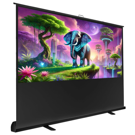 Ekran Projekcyjny Podłogowy Rozwijany 110" 4k 16:9