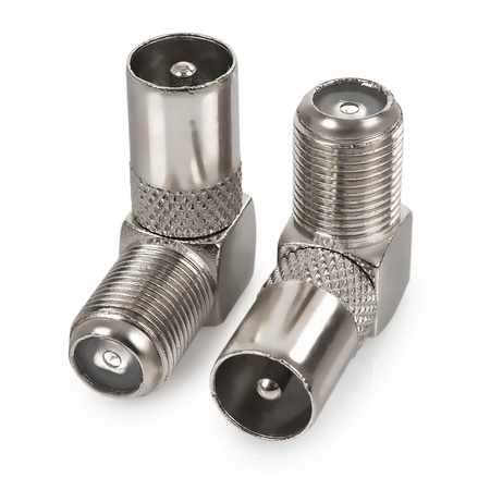 F-Buchse / TV-Stecker gewinkelt TV-IECM0190 Box 50Stk