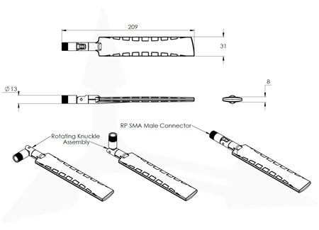 Antena WiFi 2.4/5GHz SISO Poynting OMNI-785