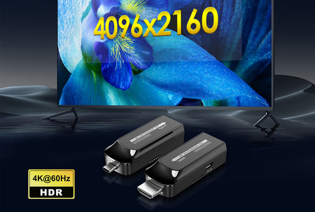 Spacetronik USB-C na HDMI LAN vysielač SPH-CL01